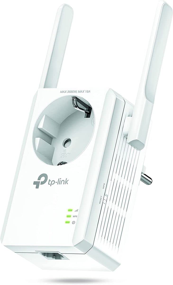 Tp Link Tl Wa860Re Ieee 802.11N 300 Mbps N300 Universal Wi Fi Wall Plug Range Extender With External Antennas And Ac Pas