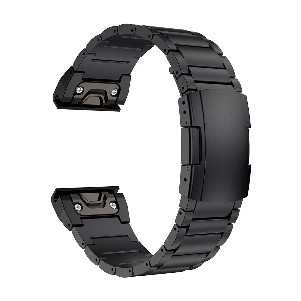 Ldfas Fenix 7X/6X/5X Plus Band, 26Mm Titanium Metal Quick Release Easy Fit Watch Strap With Double Button Clasp Compatible For G