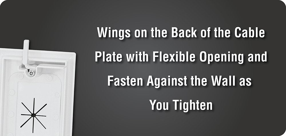 Data Comm 45 0014 La Cable Plate With Flexible Opening, 1 Gang, Lite Almond