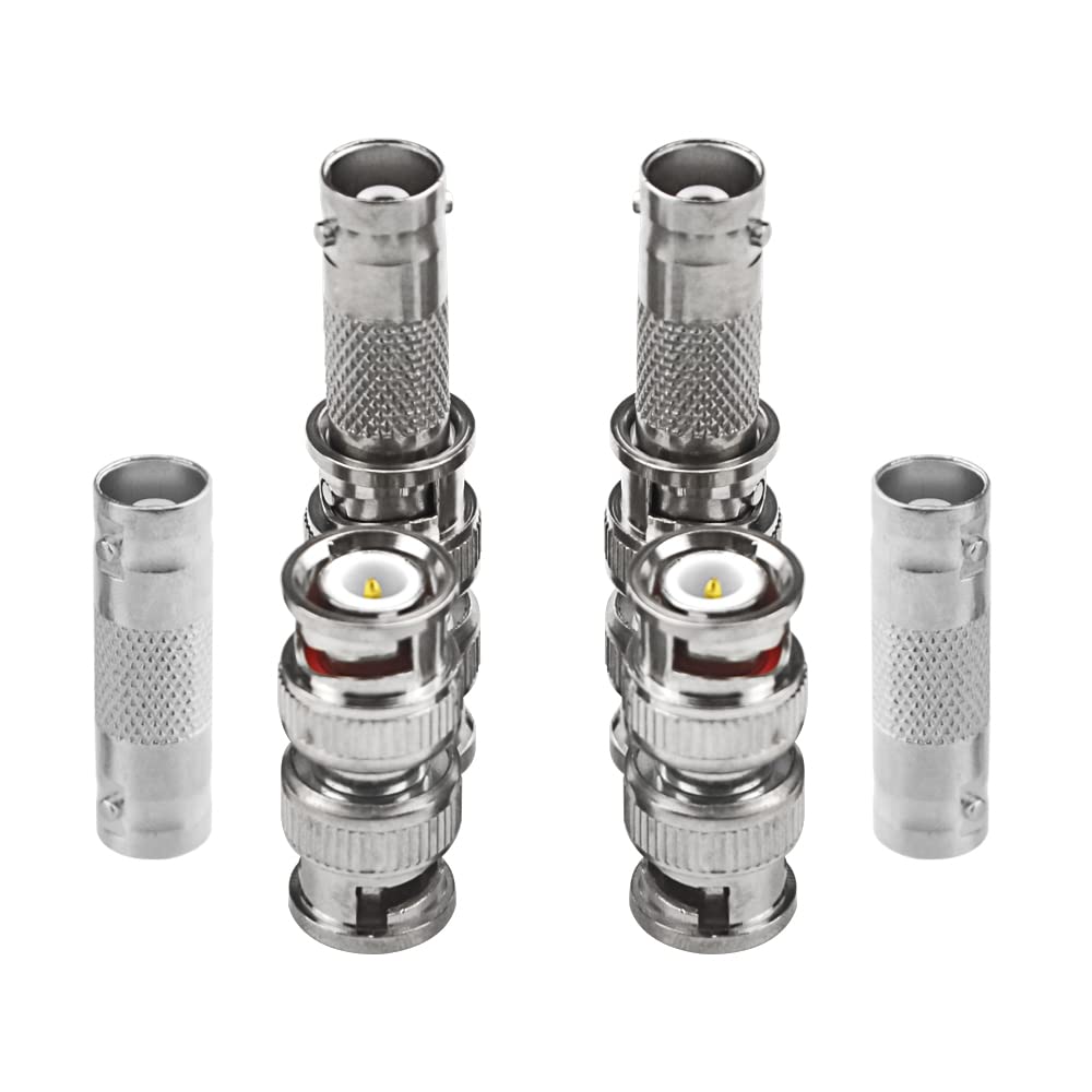 Wmycongcong 30 Pcs Bnc Female To Female Straight Coupler Adapter + Bnc Male To Male Straight Coupler Adapter For Cctv Security C