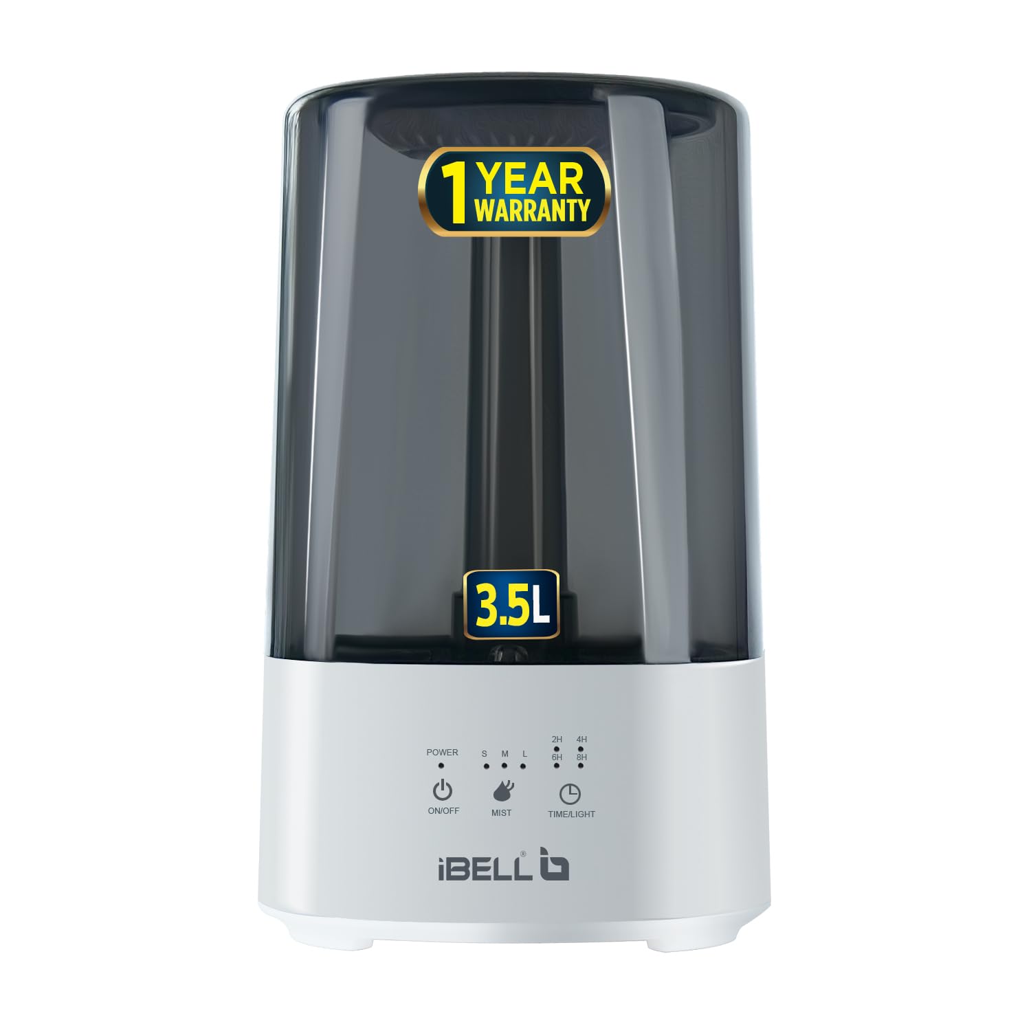 Ibell Hu350P Humidifier For Room, 3.5L, Ultrasonic, Adjustable Mist Output, Super Quiet 360 Nozzle, Lasts Up To 24 Hrs, Essentia