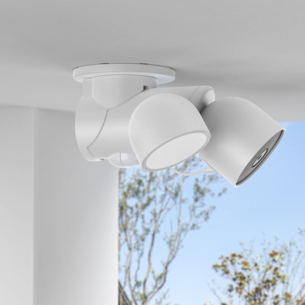 Holicfun 90 Degree Ceiling/Eave Mount Adapter For Google Nest Cam With Floodlight   Outdoor Camera