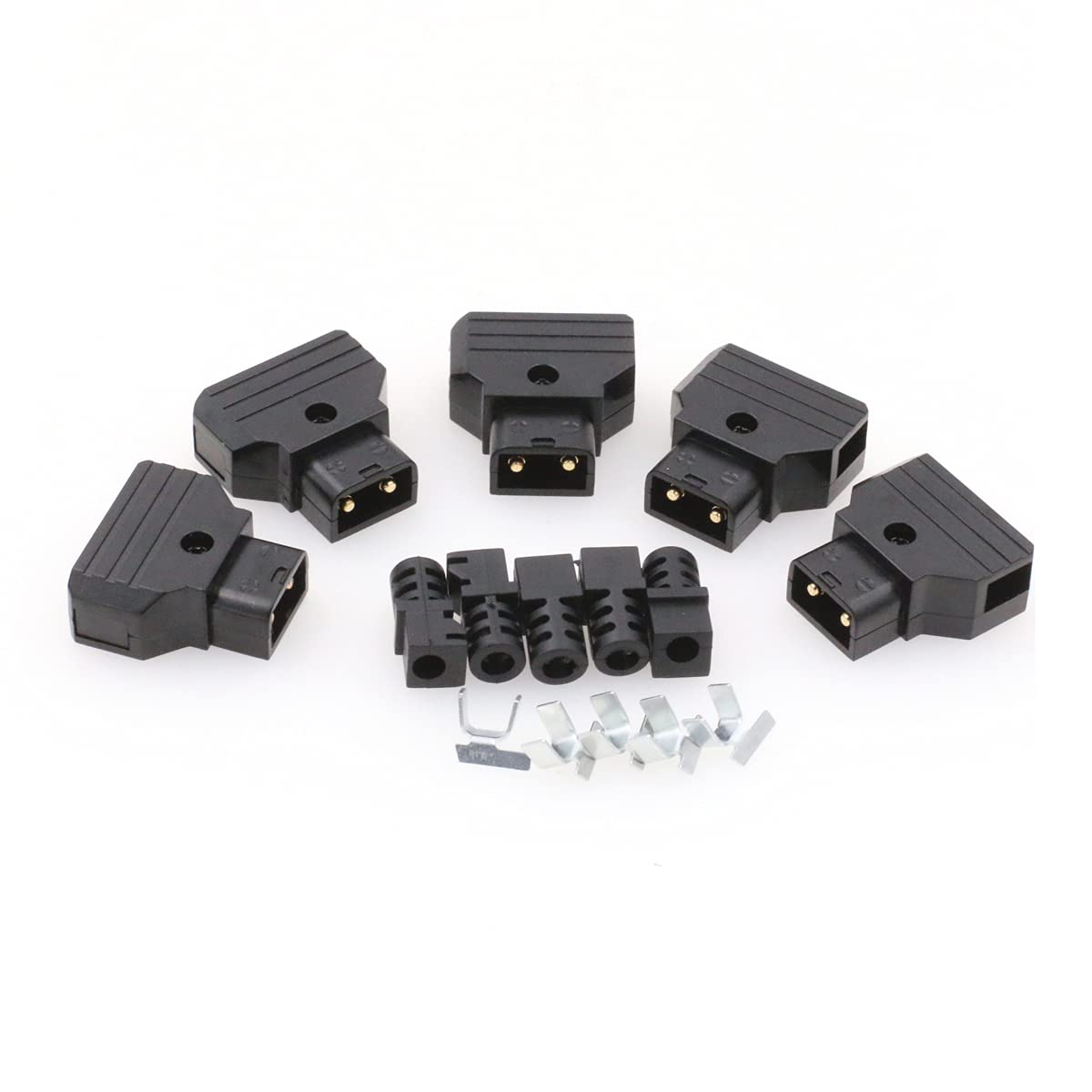 Szrmcc Anton Bauer Idx V Mount Gold Mount Battery D Tap P Tap Male Powertap Plug Connector Kit For Red Camcorder Dslr Camera Power Cable Diy (5Pcs)