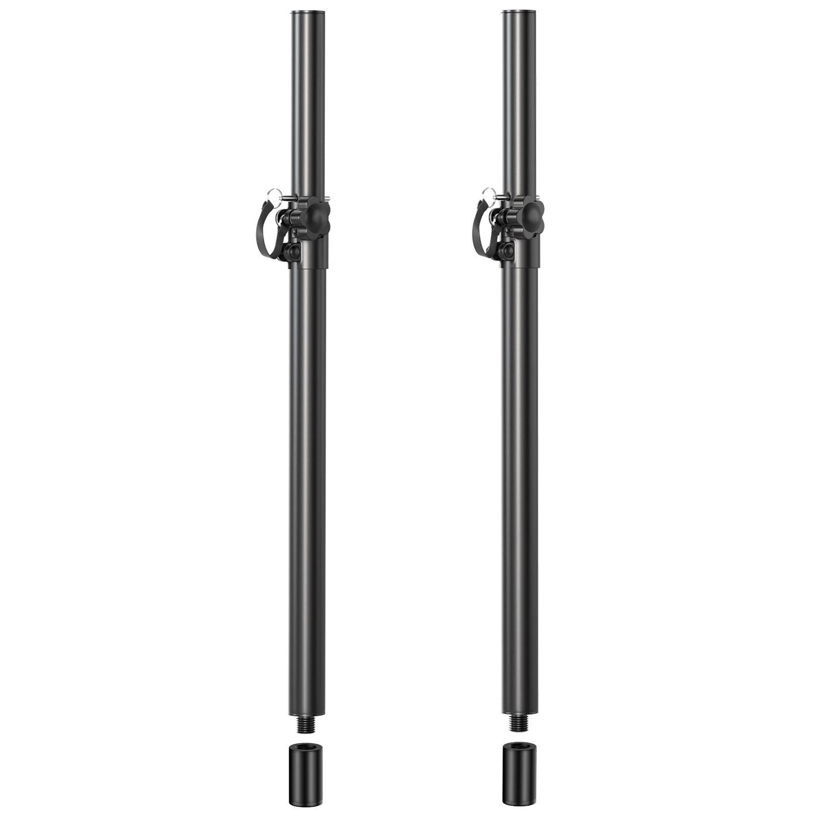 Qoope 2 in 1 Speaker Pole Mount for Subwoofer - Height Adjustable, M20 Threaded & 35mm Adapter, 132 LB Load Capacity