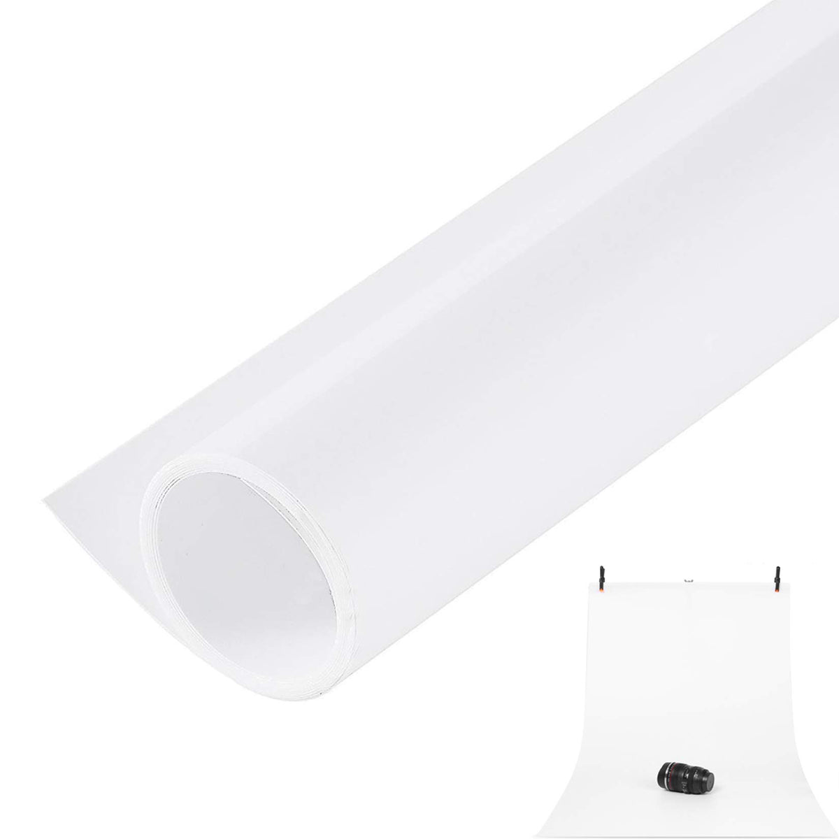 Meking White Pvc Backdrop, 30X60Inch/80X150Cm Matte & Reflective Pvc Vinyl Seamless Photography Background For Studio Video Phot