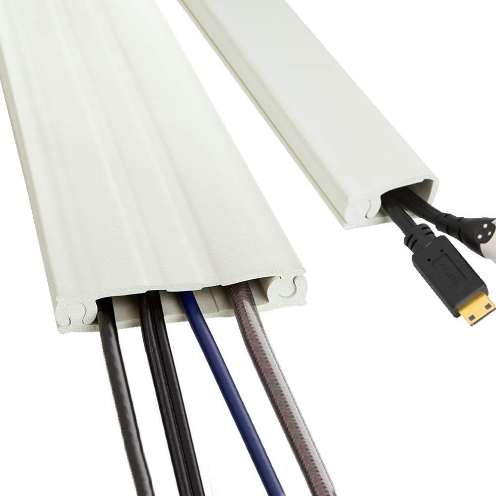 UT Wire Cordline 2-Way Cord Channel in Paintable White, 8-ft Continuous Roll