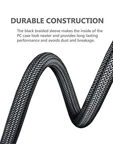 Gebildet 6Pcs 4 Pin 26Cm Pwm Fan Extension Power Cable Connector Case Male To Female For Computer