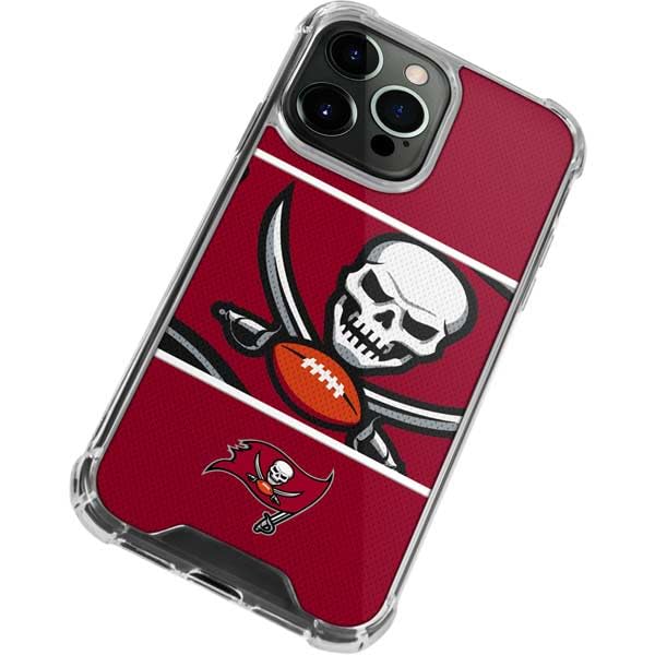 Skinit Clear Phone Case Compatible With Iphone 13 Pro Max   Officially Licensed Nfl Tampa Bay Buccaneers Zone Block Design