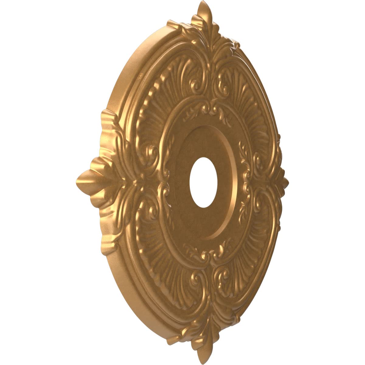 Ekena Millwork Cmp22Atbgl Attica Thermoformed Pvc Ceiling Medallion (Fits Canopies Up To 7 3/4), 22Od X 3 1/2Id X 1P, Bright Coa