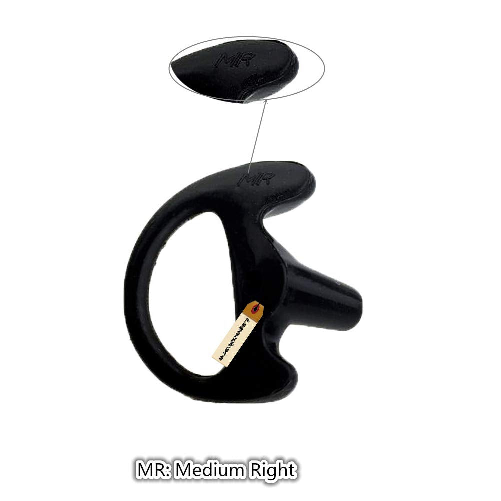 Lsgoodcare 20Pcs Replacement Earmold Earbud Right Ear For Two Way Radio Acoustic Coil Tube Earpiece   Silicone Walkie Talkie Earmould Ear Buds Black Medium Soft Ear Piece