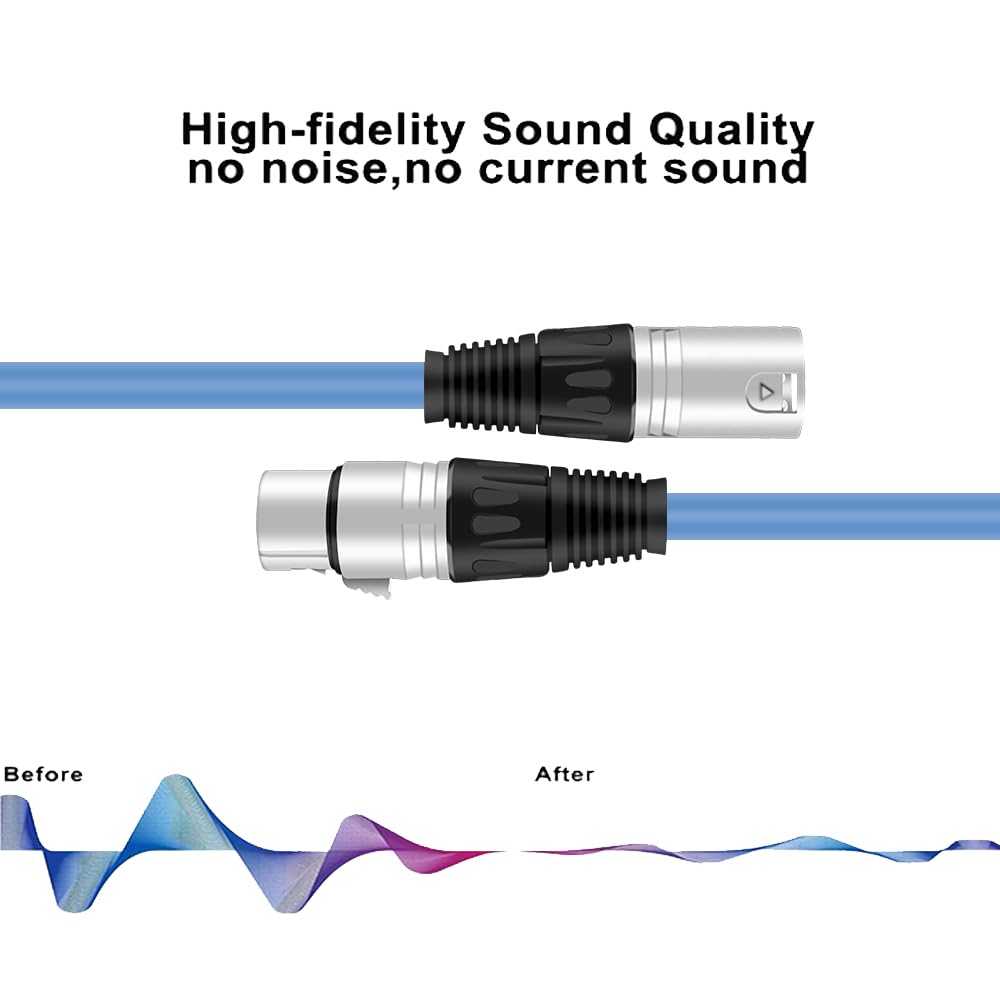 Dremake 10M Low Z Microphone Xlr Cable 3Pin Xlr Male To Xlr Female Speaker Snake Cord For Microphone, Speakers And Pro Devices,
