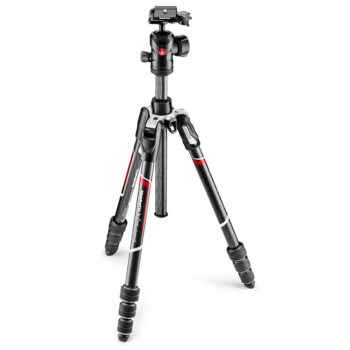 Manfrotto Befree Advanced 4 Section Carbon Fiber Travel Tripod With 494 Center Ball Head, Black