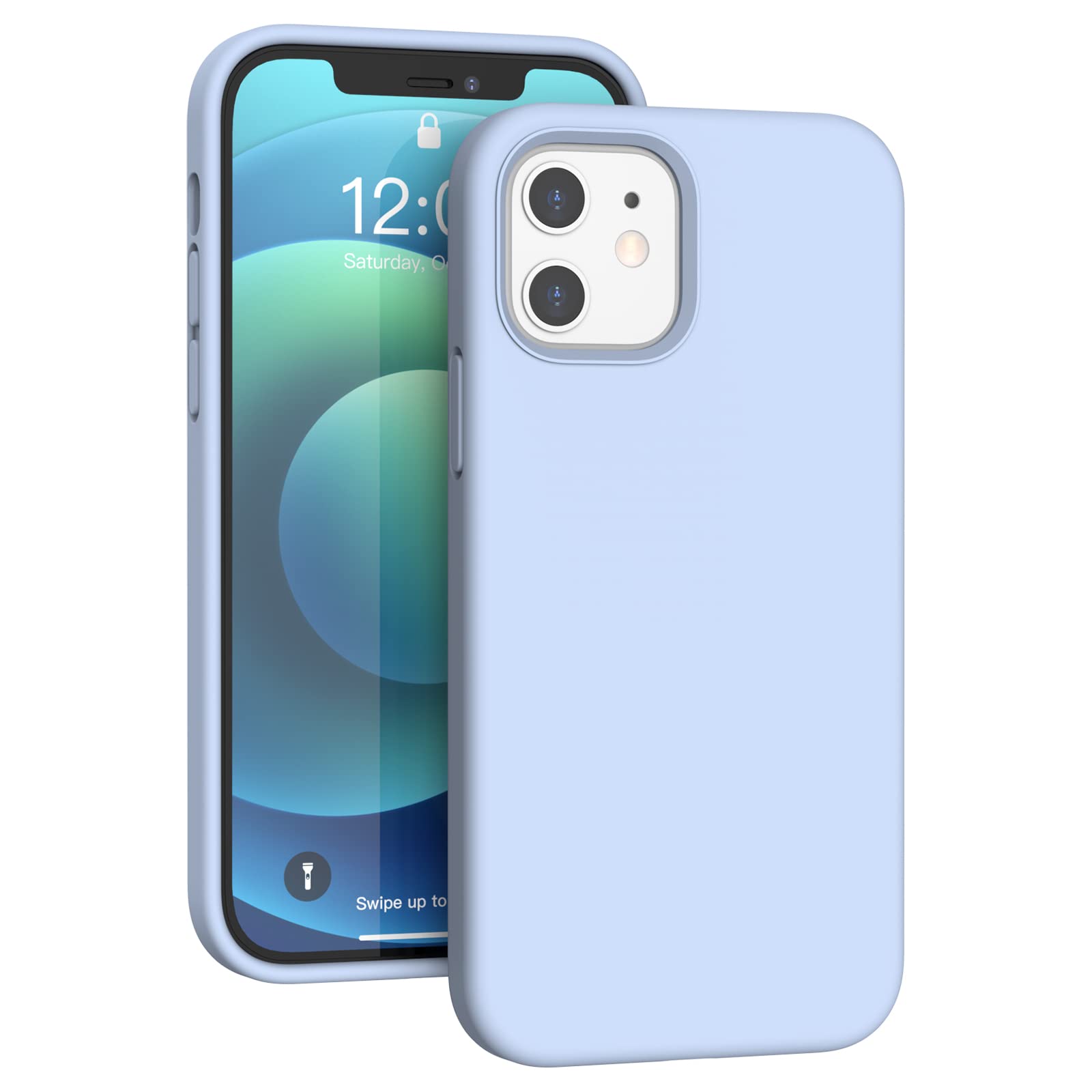K TOMOTO Compatible with iPhone 12 Case/iPhone 12 Pro Phone Case 6.1 Inch (2020), [Silky and Soft Touch Series] Premium Liquid S