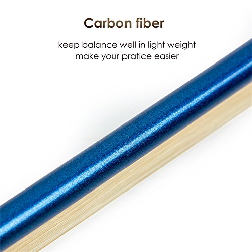 Violin Bow Stunning Fiddle Bow Carbon Fiber For Violins (Blue, 4/4)