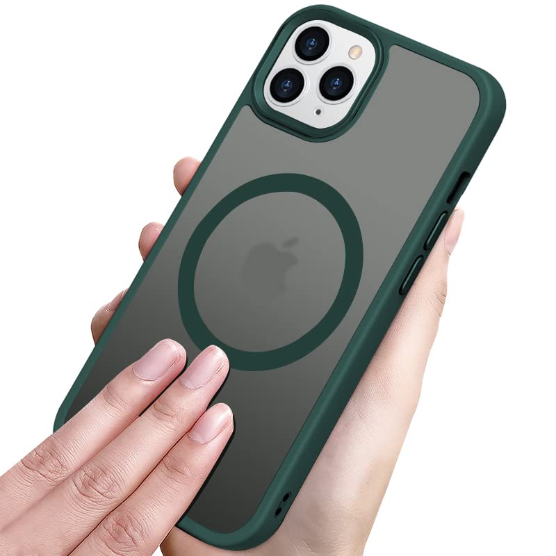 Gyizho Magnetic Designed for iPhone 11 Pro Max Case, [Military Grade Drop Tested] [Compatible with MagSafe] Slim Protective Tran