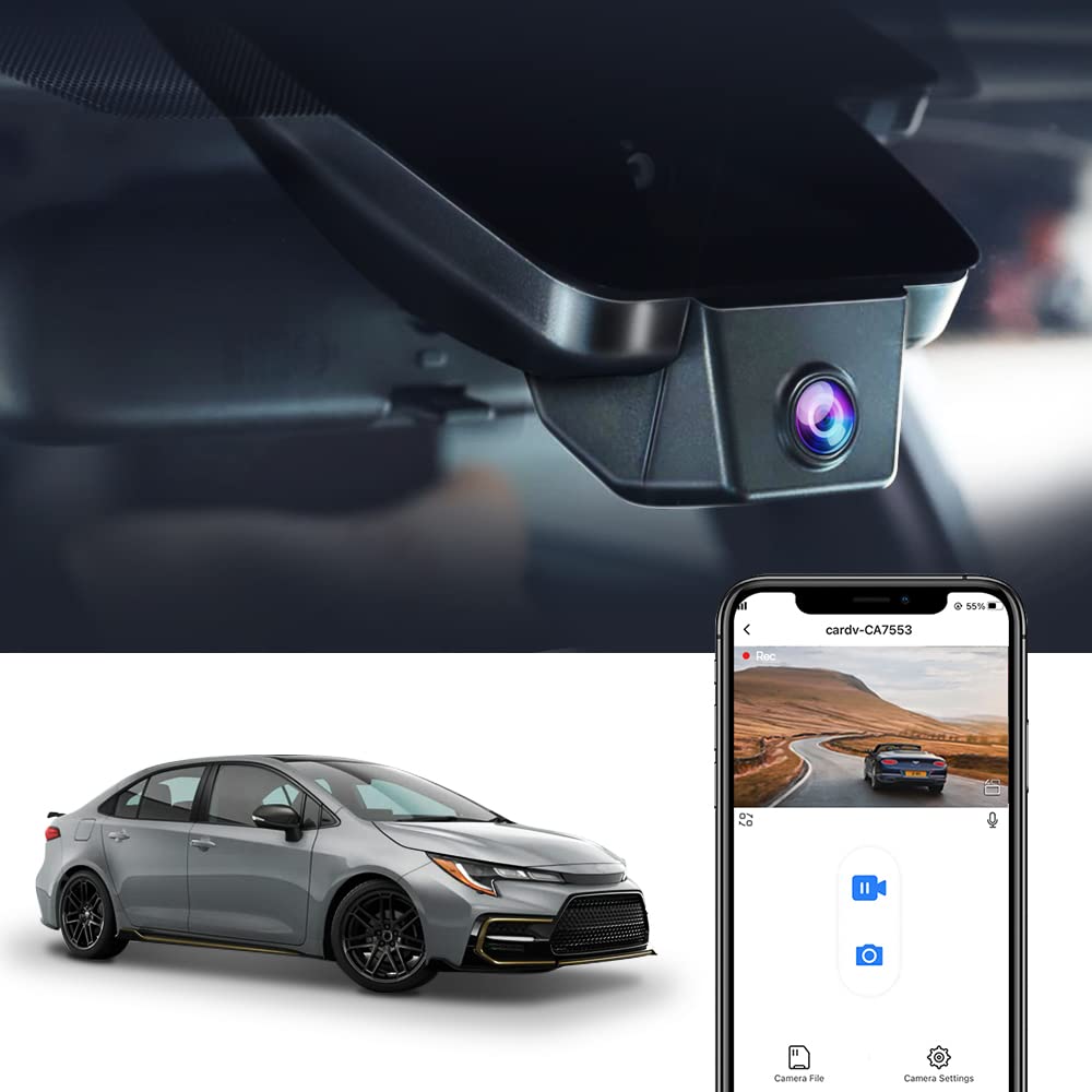 Fitcamx 4K Dash Cam Suitable For Toyota Corolla Le L Xle Xse Se 2020 2021 2022 Hybrid & Hatchback 2019-2022 (E210/Gen12), Oem Lo