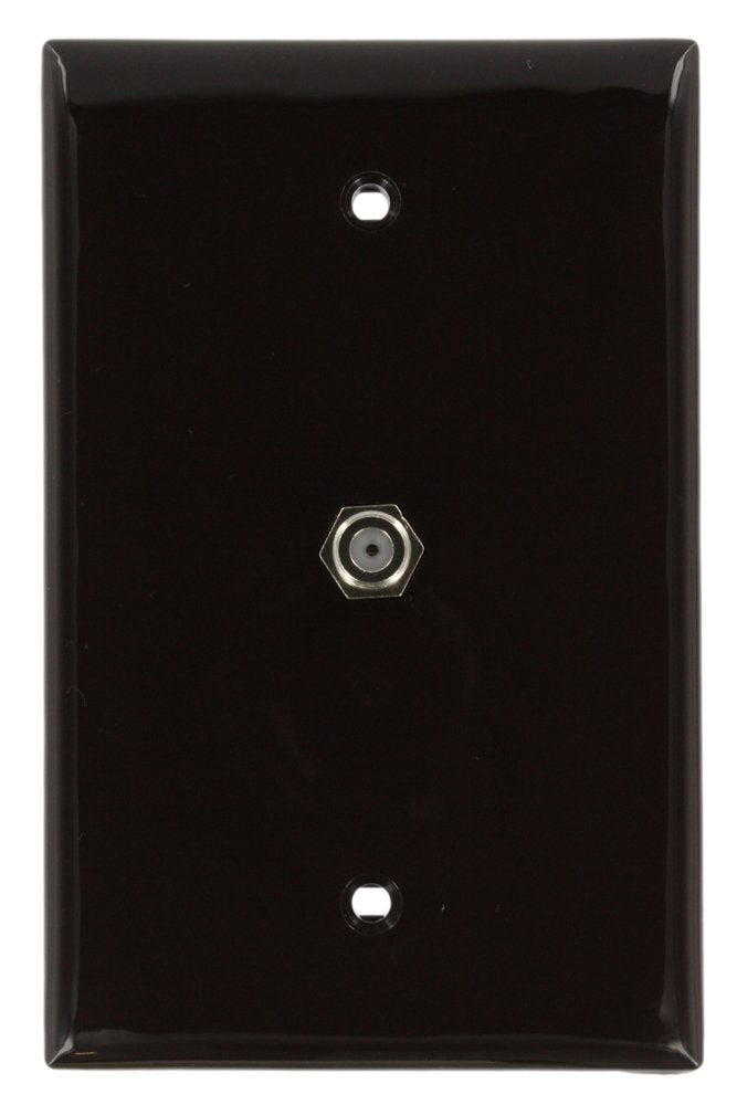 Leviton 40539 Mb Midsize Video Wall Jack, F Connector, Brown