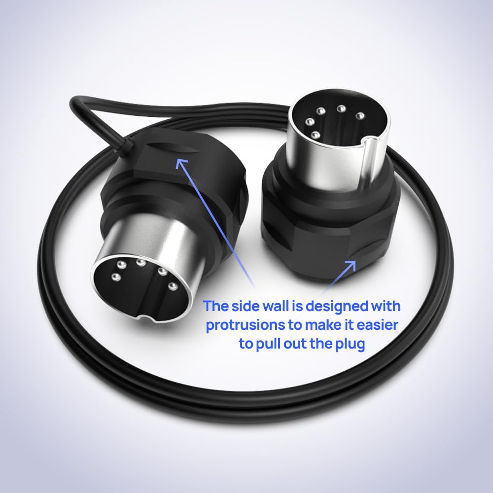 Cme Midi Cable 4 Pack   1Ft / 30Cm, 5 Pin Din, Low Profile   Mirrored 45 Degree Angled Ultra Thin Plugs For Compact Spaces   Ide