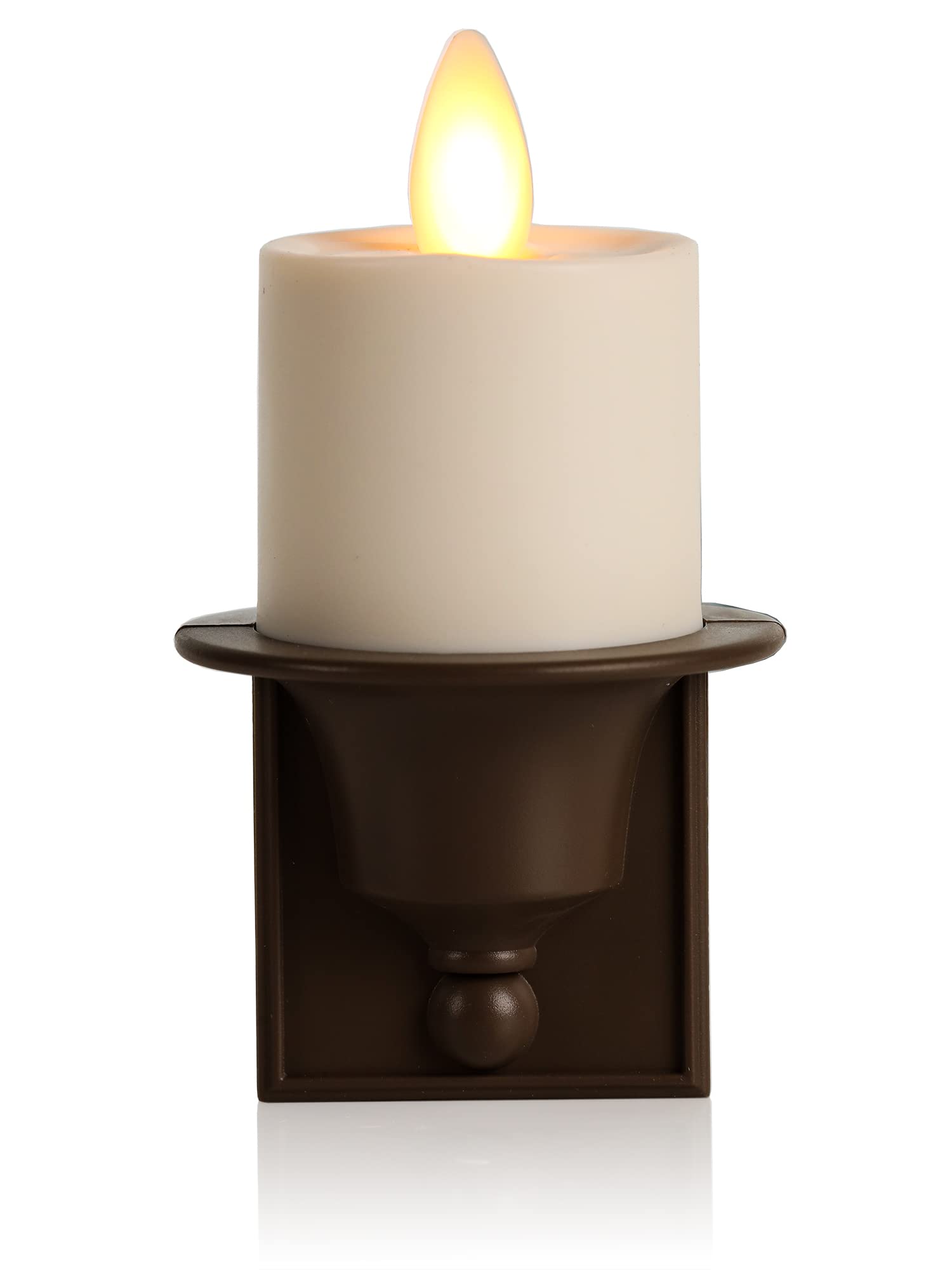 Luminara Flameless Candle Nightlight   Patented Flickering Real Flame Effect Technology Mimics Real Candle   Plugs Into Outlet  