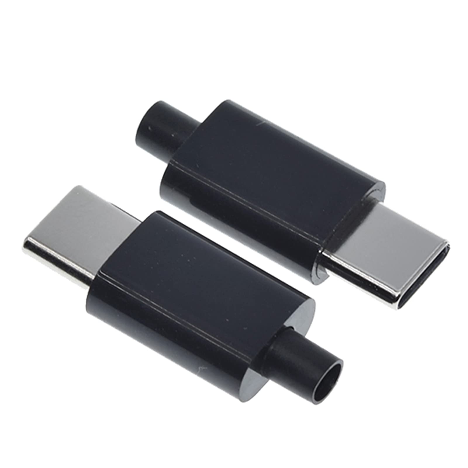 Anmbest 10Set Usb 3.1 Type C Male Connector 24 Pin Welding Data Line Interface 24P Pcb Board Support Module (Black)
