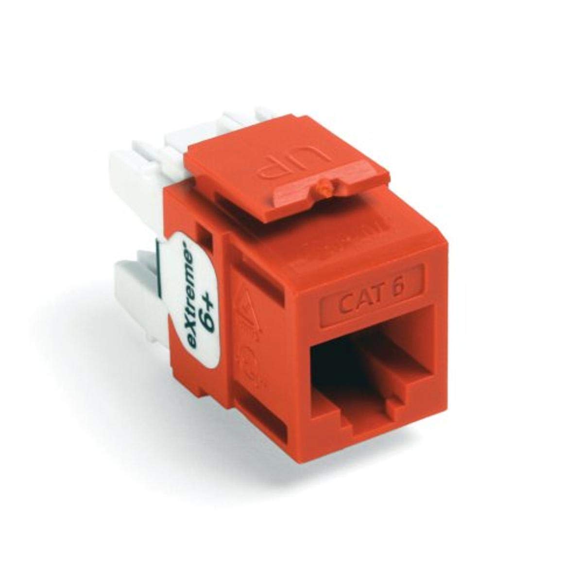 Leviton 61110-RO6 eXtreme 6+ QuickPort Connector, CAT 6, Orange ...