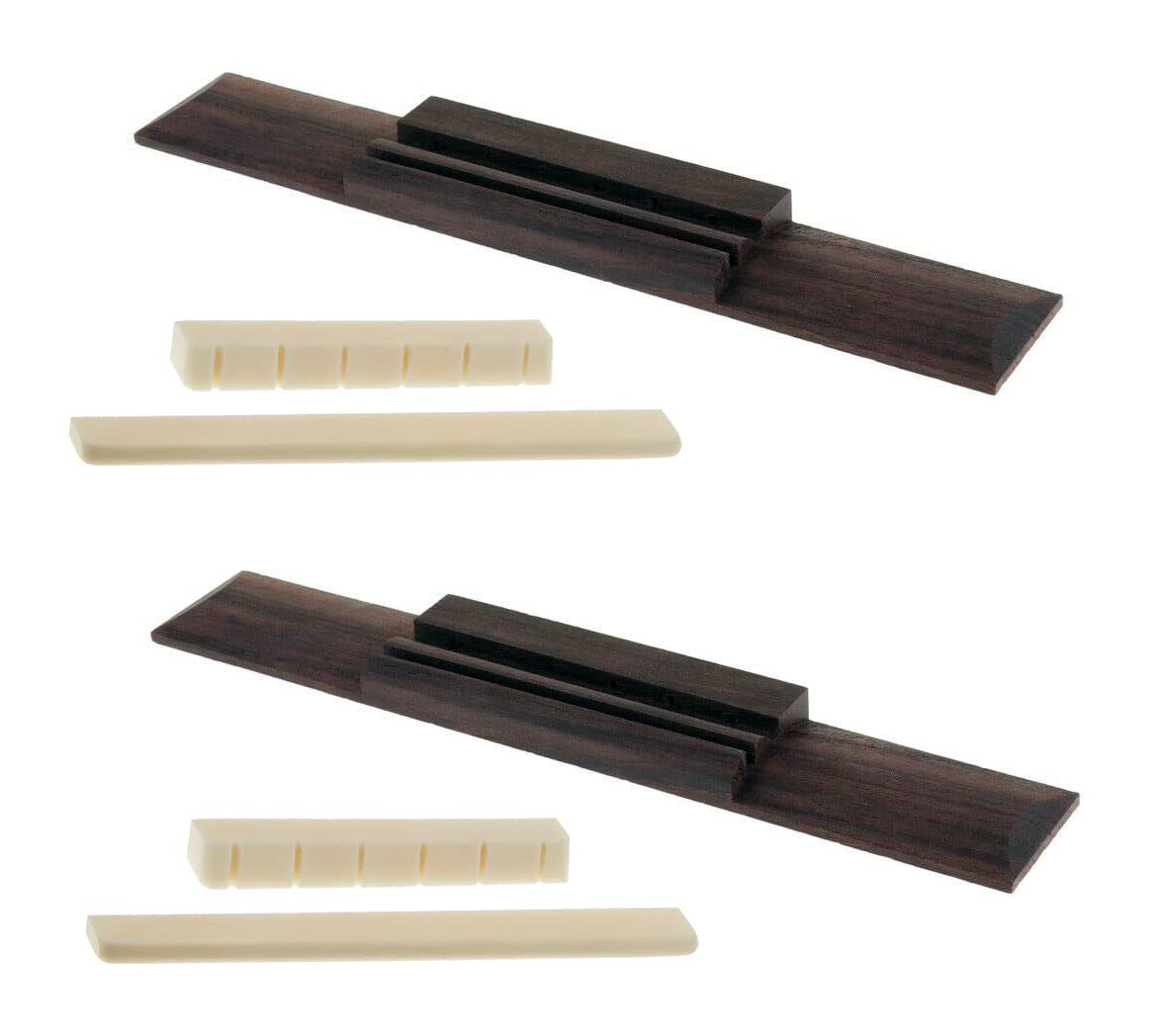 Tuoren 2 Set Of 6 Strings Classical Guitar Rosewood Bridge Saddle And Nut Replacement Part & Accessories