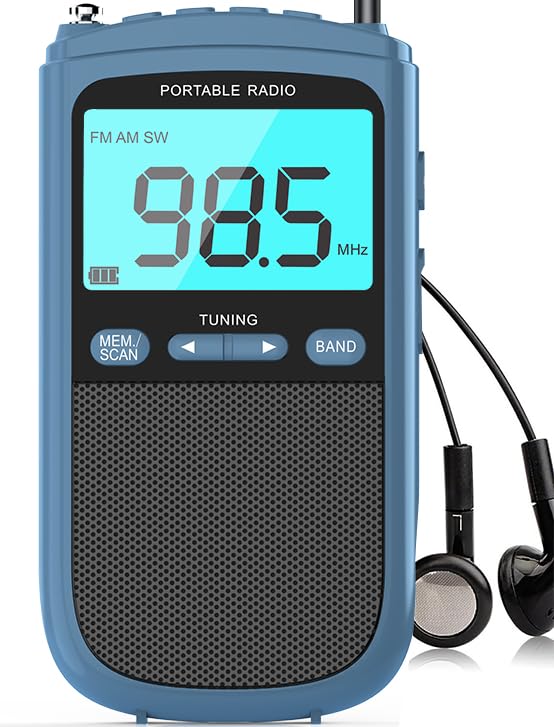 Portable Am/Fm/Sw Radio With Best Reception,900Mah Walkman Radio With Lcd Display, Digital Am Fm Radio With Headphones,Pocket Radio With Rechargeable Battery,Digital Tuner And Presets For Walking