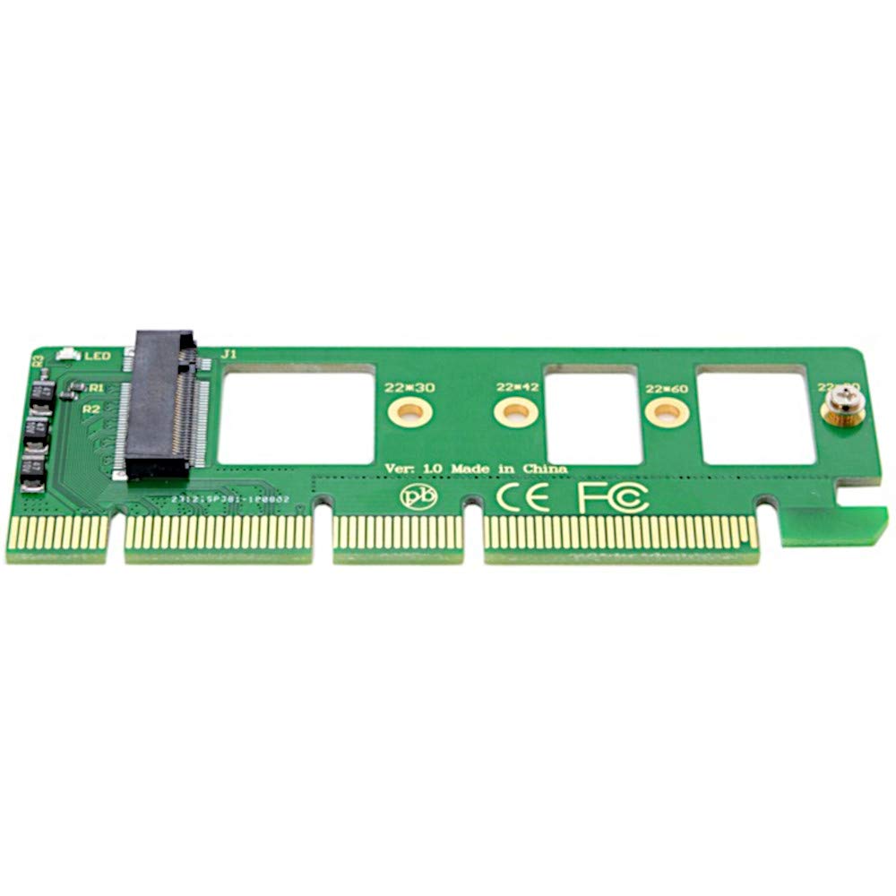 Jacobsparts M.2 To Pcie Nvme Ssd Adapter Card 2242 2260 2280 M2 Drive To Desktop Pci Express X4 X8 X16 Slot, Minimalist Design