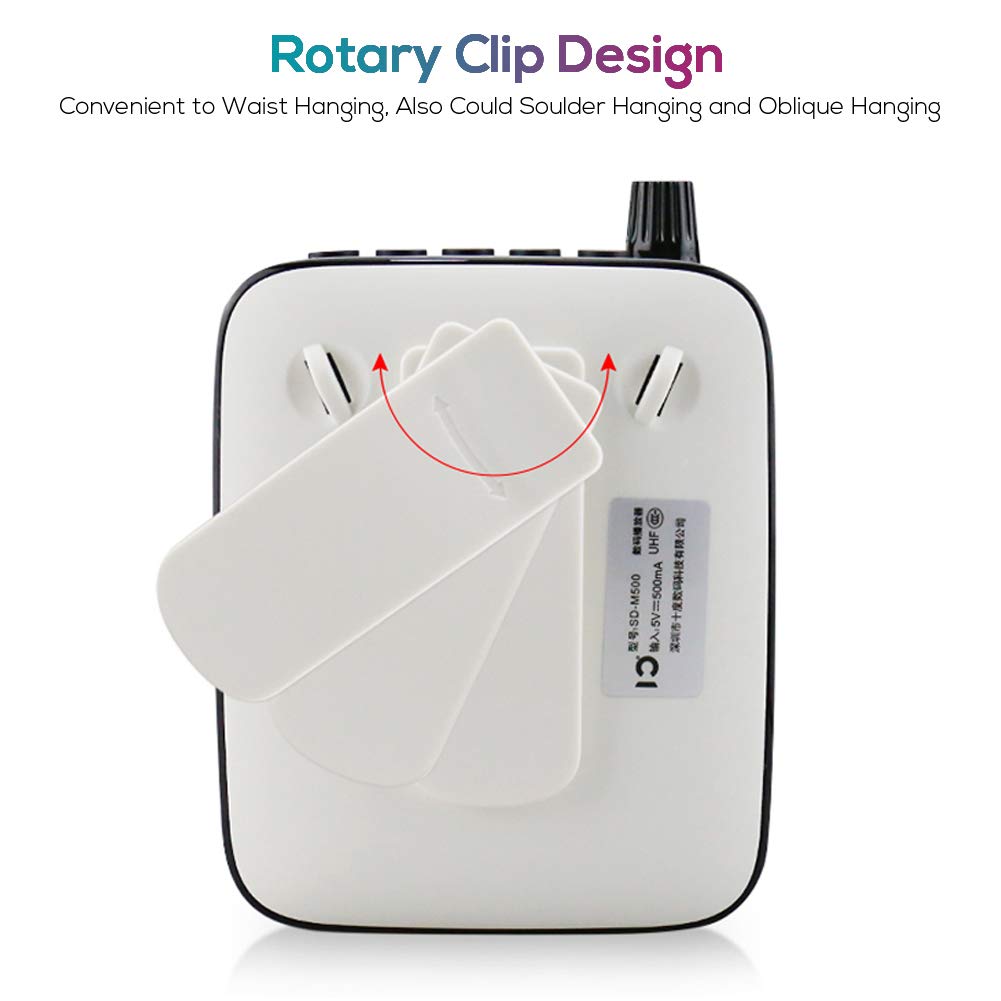 Voice Amplifier, Shidu Original Wireless Voice Amplifiers 10W Rechargeable Portable Mini Pa System Speaker With Uhf Wireless Mic