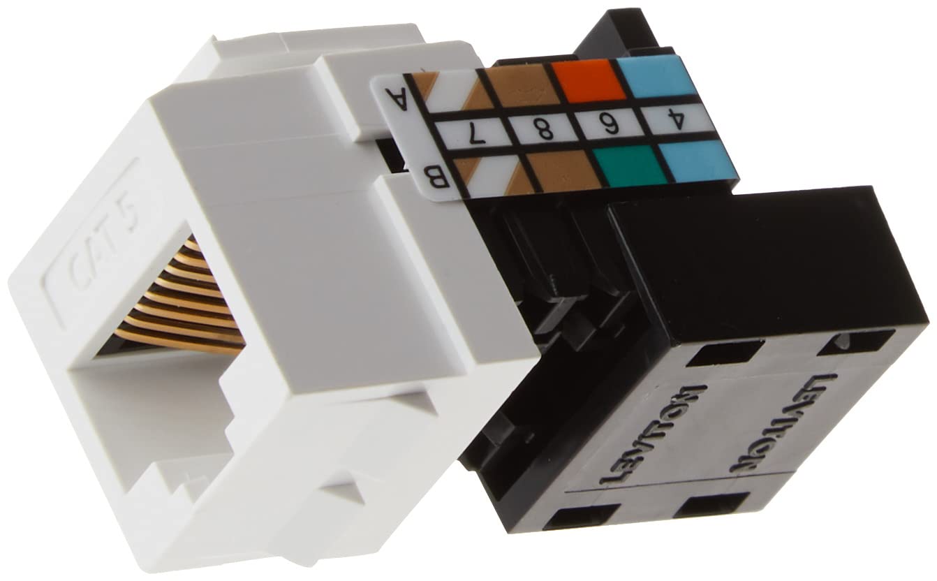 Leviton 41108 RW5 Category 5 QuickPort Connector, CAT 5, White