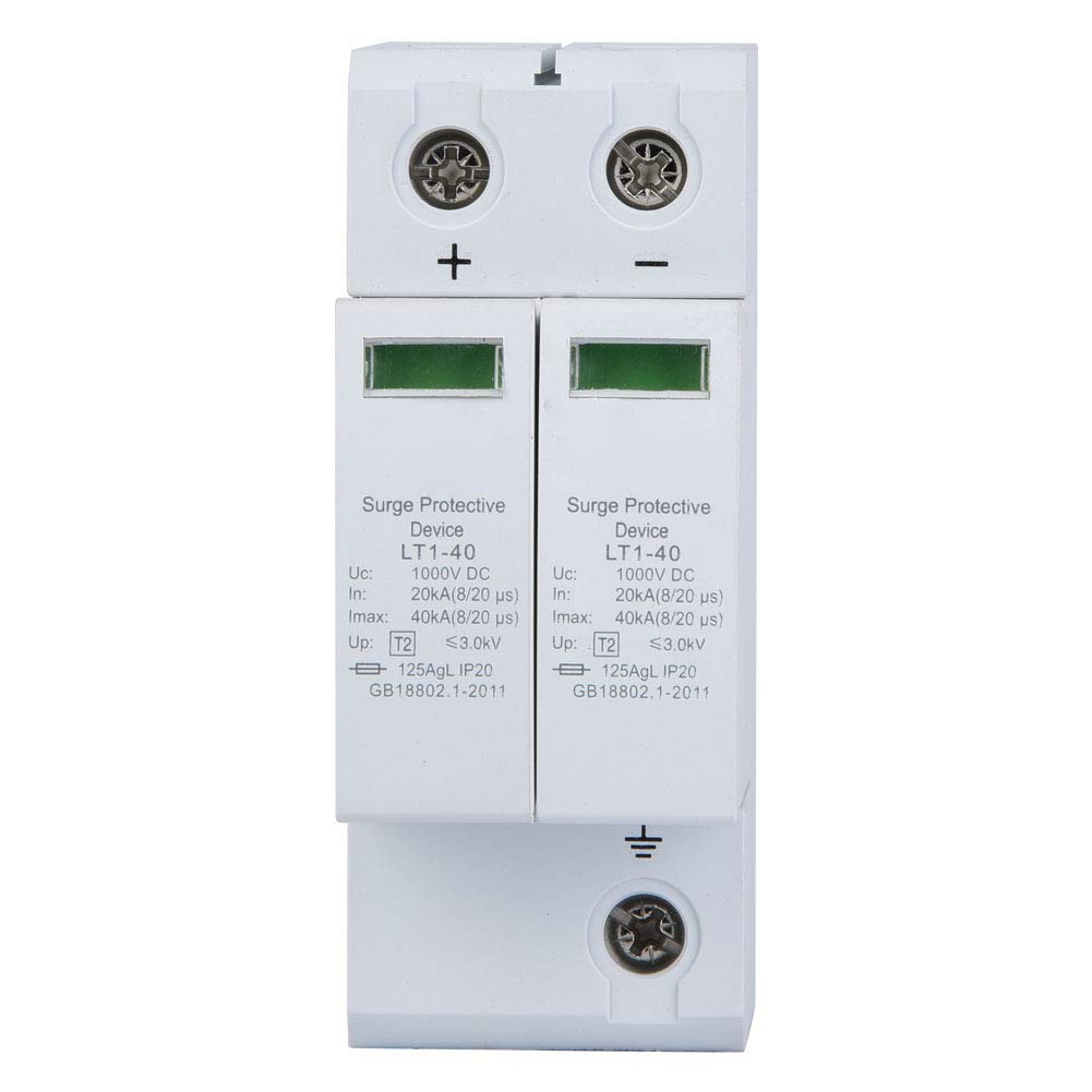 Voltage Arrester Device, 2P Protective Device Dc Photovoltaic Protector Low Voltage Arrester 3.0Kv (2P40Ka)