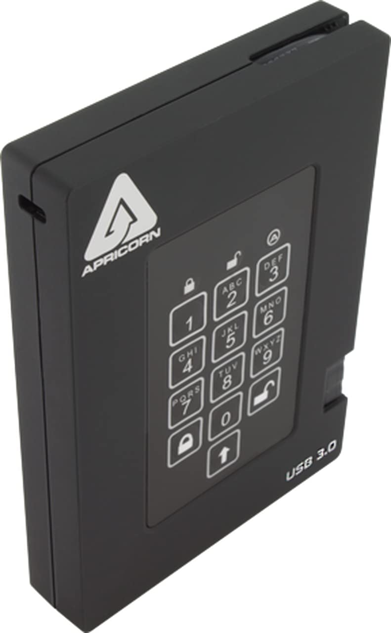 Apricorn Aegis Padlock A25 3Pl256 1000F 1 Tb Portable Rugged Hard Drive   Fips 140 2 Level 2 Validated 256 Bit Encrypted Usb 3.0