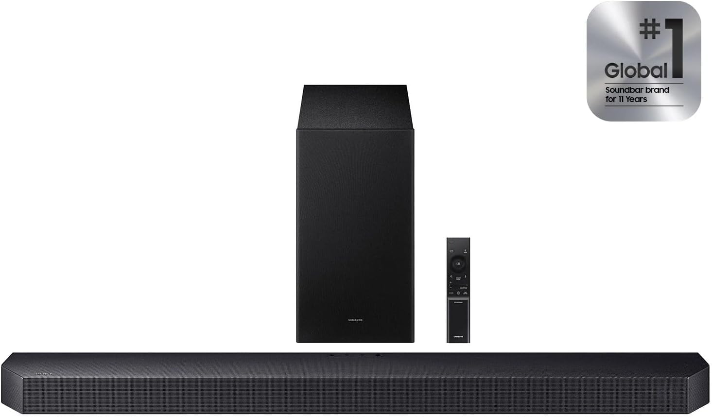 Samsung HW-Q600F Q-Series 3.1.2ch Soundbar with Wireless Subwoofer, Dolby Atmos, DTS:X Surround Sound, Q-Symphony Compatible, Bl