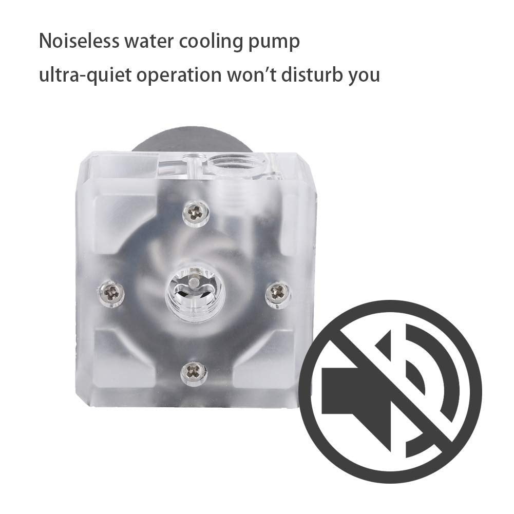 Hakeeta 800L/H High Flow Computer Water Pump,Noiseless Water Cooling Pump For Cpu Pc Computer Cooling System,G1/4 Thread,Waterpr