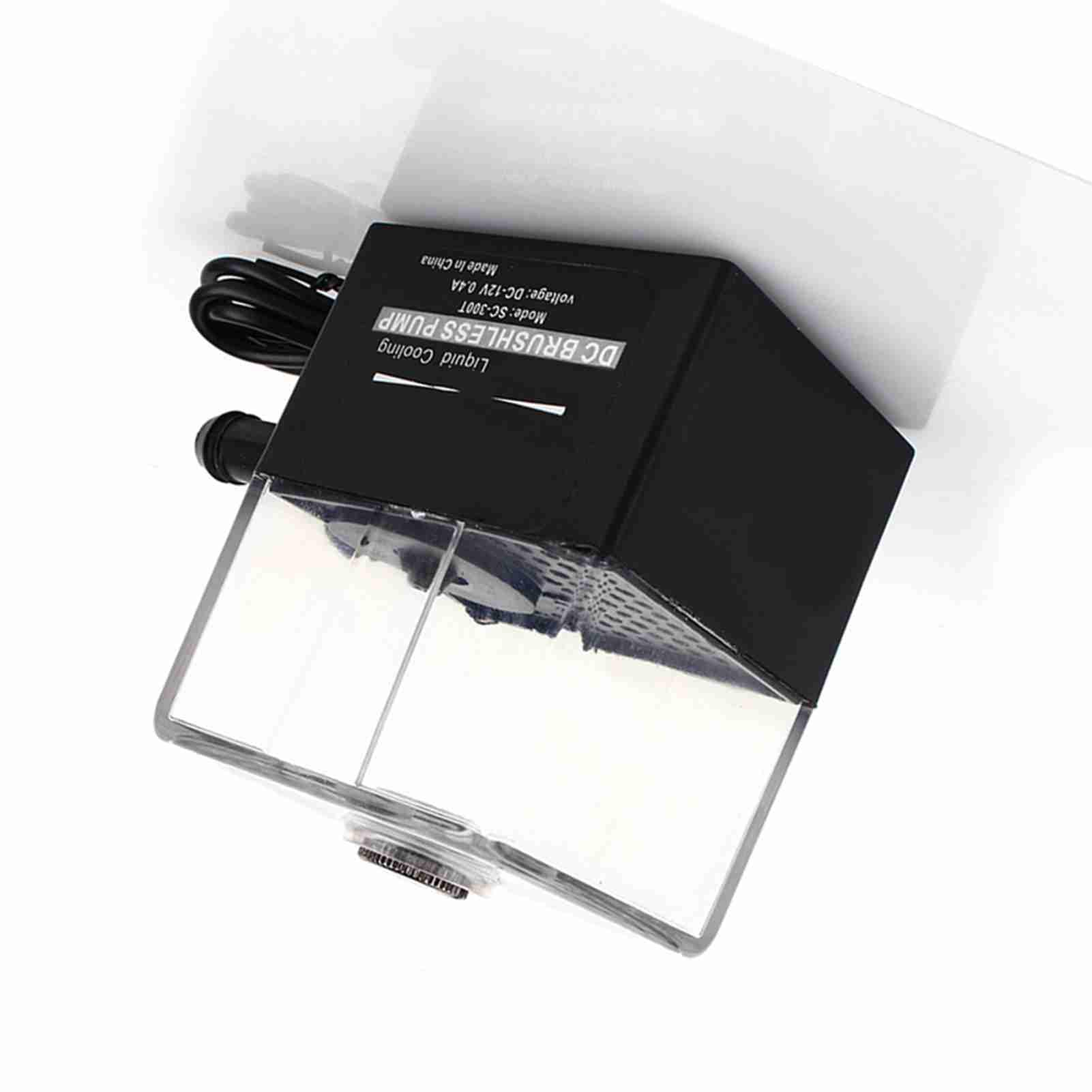 Water Cooling Pump&,Sc-300T Dc 12V Ultra-Quiet Water Cooling Pump 4W Reservoir .300L/H For Pc Cpu Liquid Cooling System