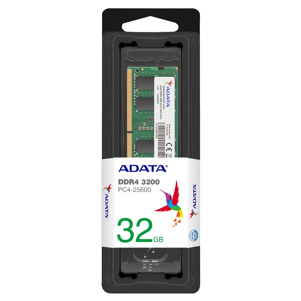 Adata Premier 32Gb Single Ddr4 3200Mhz Cl22 Pc4-25600 260-Pin Sodimm Memory Ram Single (Ad4S320032G22-Sgn)