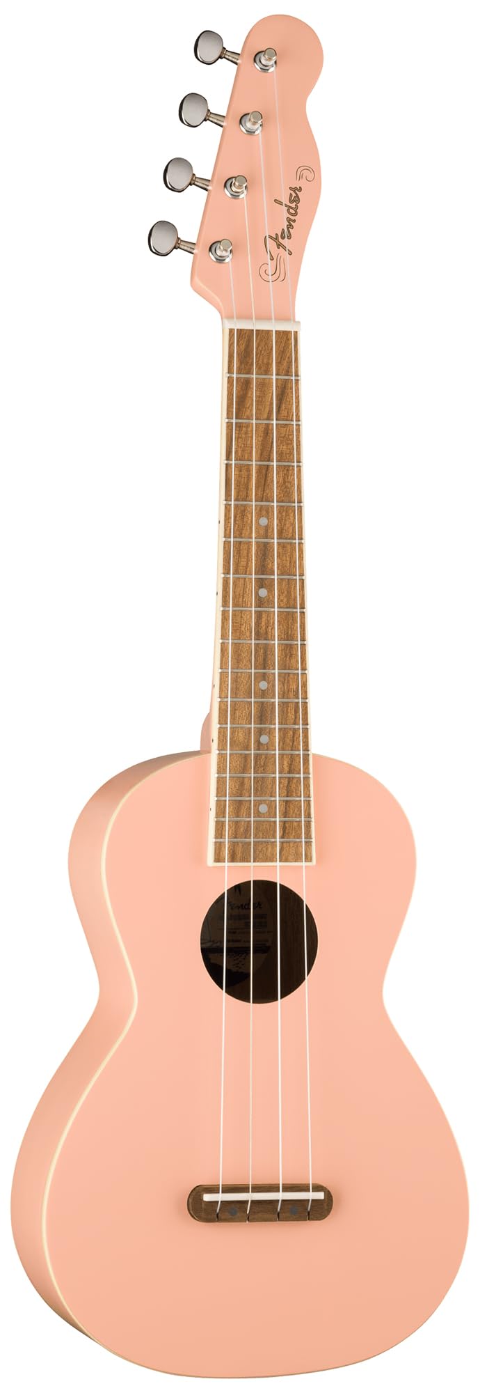 Fender Monterey Concert Ukulele - Shell Pink Bundle With Gig Bag, Tuner, And Austin Bazaar Instructional Dvd