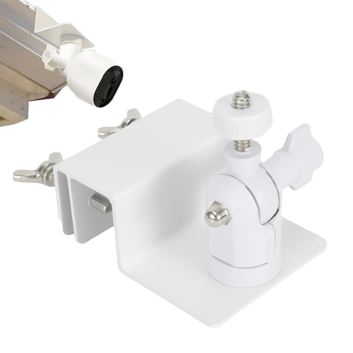 Tonton Gutter Mount for Solar Panel and Outdoor Security Camera Compatible with Ring, Arlo, Eufy, Wyze, Reolink, Google Nest, Bl