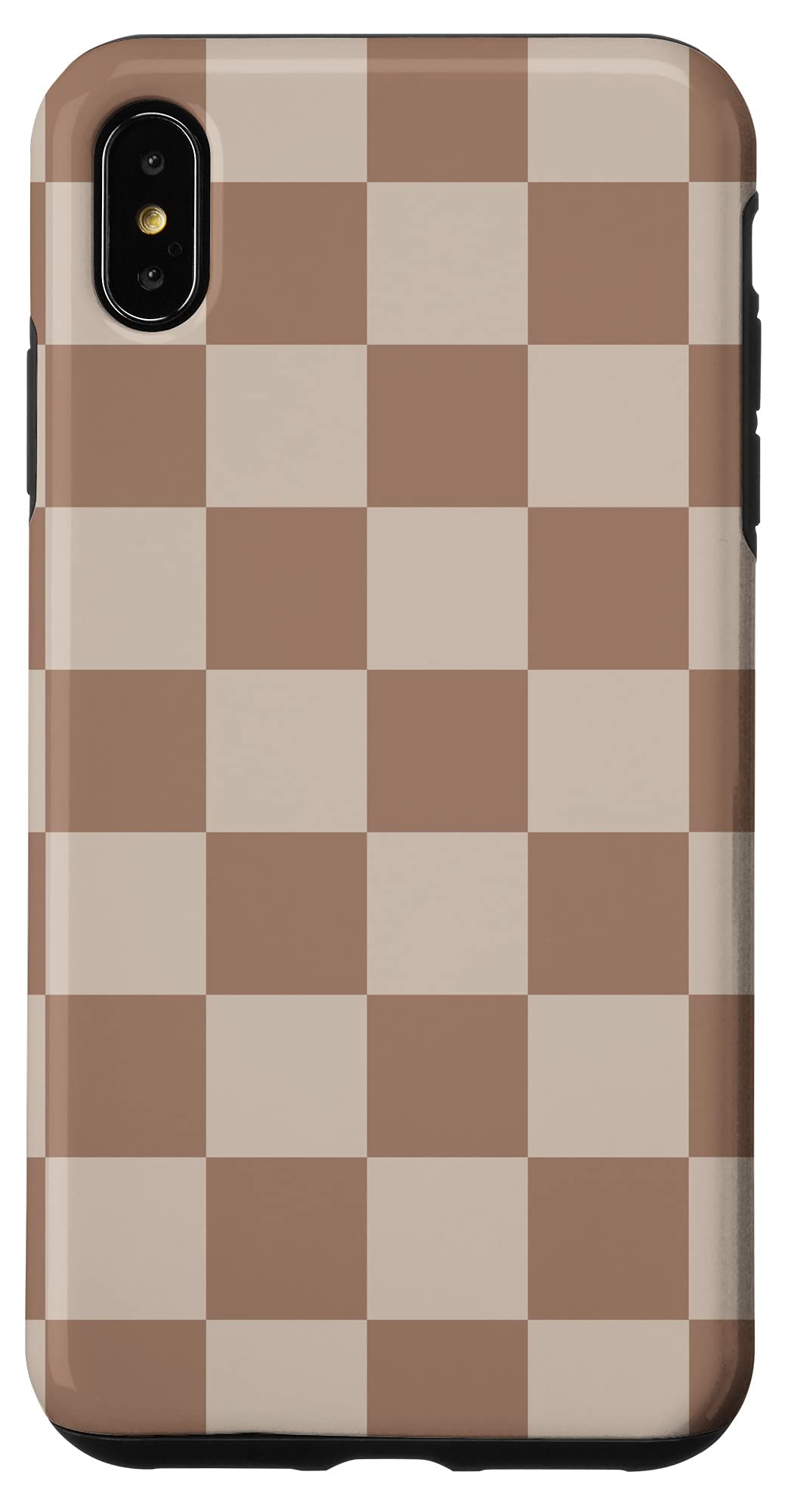 Iphone Xs Max Brown Classic Checkered Big Checkerboard Case