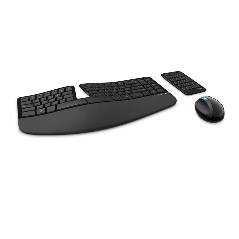 Microsoft Sculpt Ergonomic Wireless Desktop Keyboard and Wireless Mouse L5V00001
