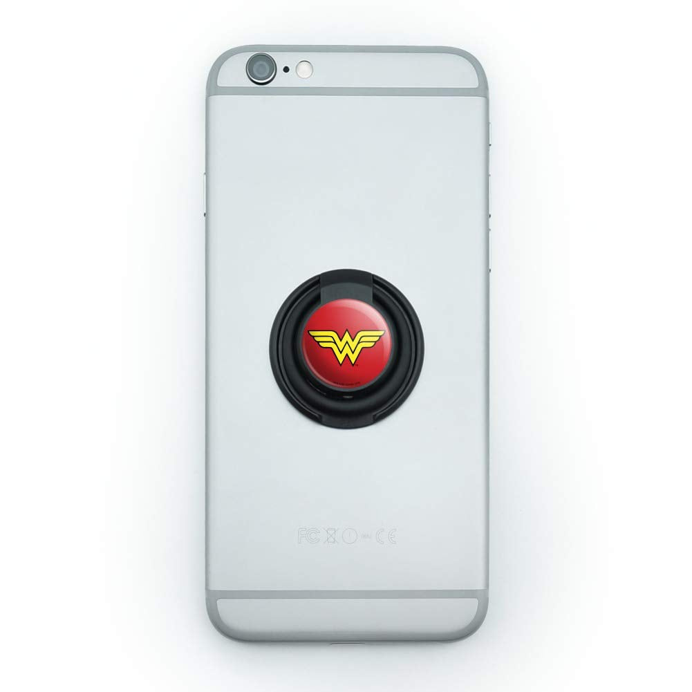 Wonder Woman Classic Logo Mobile Smart Phone Finger Ring Grip Holder Stand