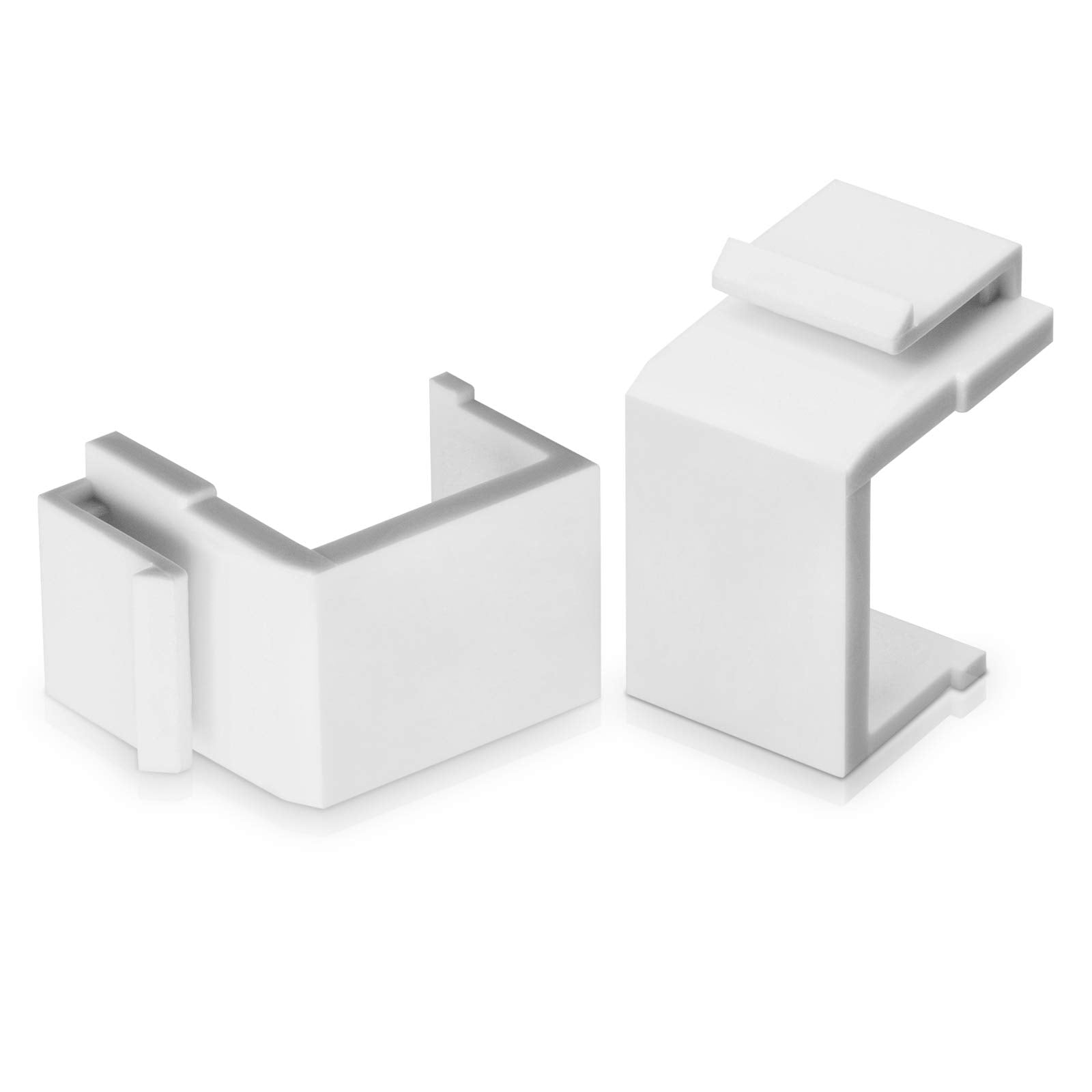 Cmple Blank Keystone Jack Inserts For Keystone Wallplate, Blank Insert For Wall Plate   10 Pack, White