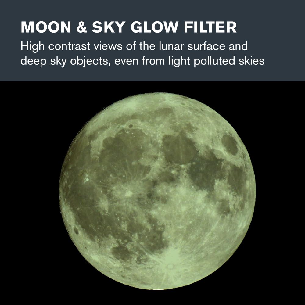 Celestron - Telescope Moon Filter - Eyepiece Accessory - Reduces Moon Glare And Enhances Lunar Crater Details - Great For Full M