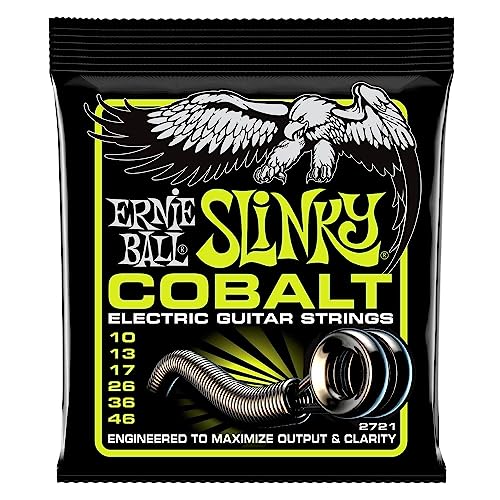 Ernie Ball Regular Slinky Cobalt Electric Guitar Strings, 10 46 Gauge (P02721)