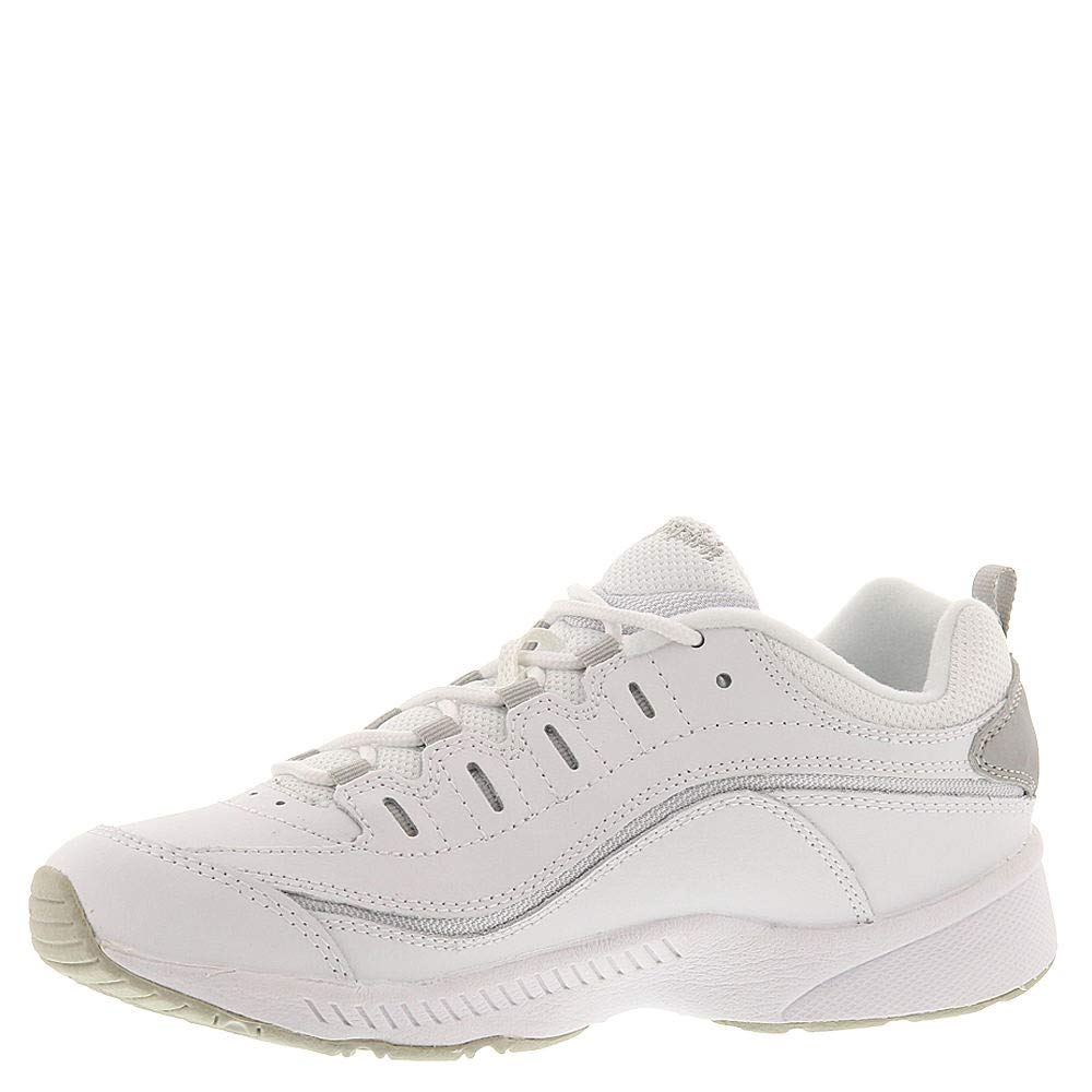 Easy Spirit Womens Romy Whitelight Grey Leather Sneaker 95 N (Aa)
