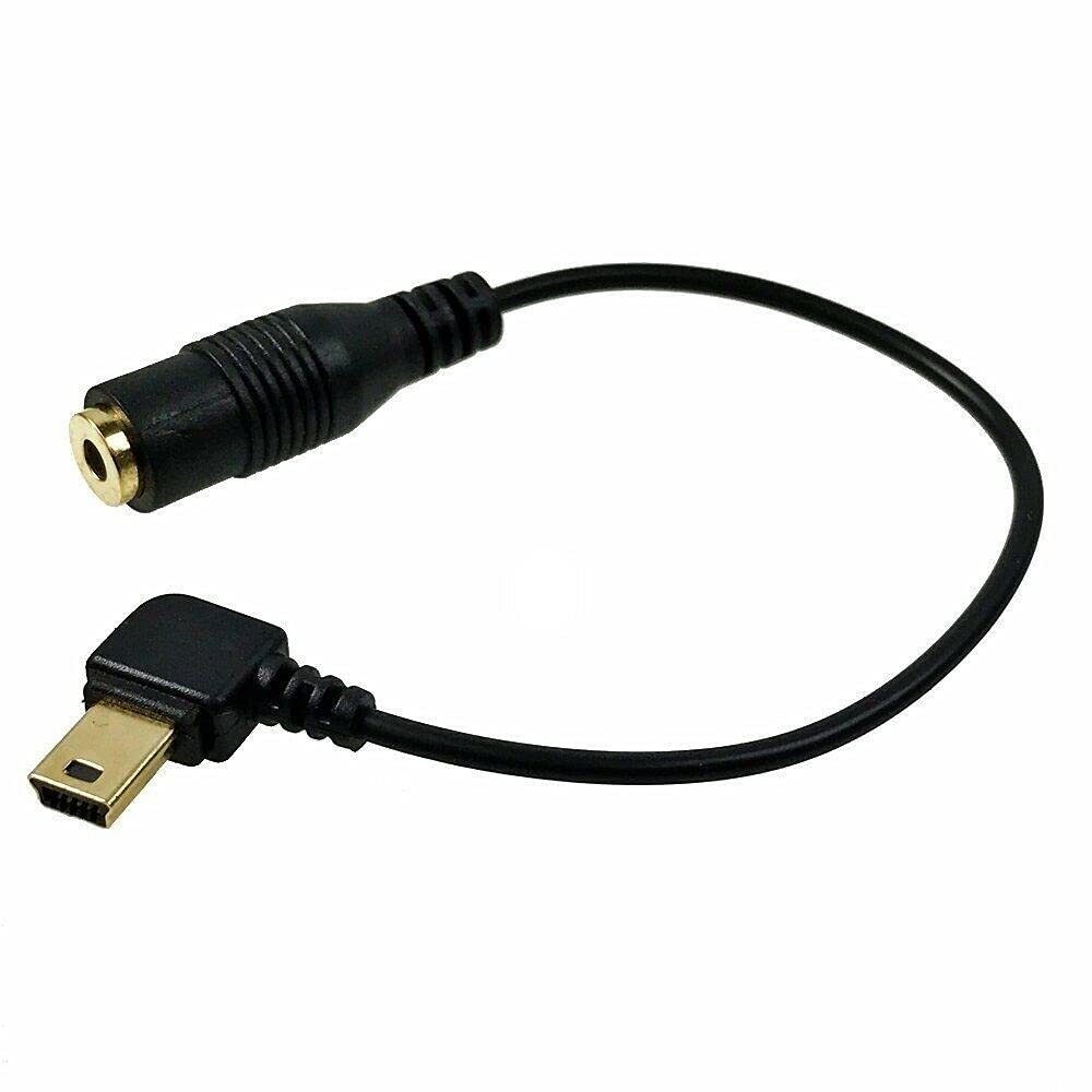 CamDesign 3.5mm Female to Male 5-Pin Mini USB Microphone Adapter, Audio Transfer Adapter Cable Cord, Compatible with GoPro Actio