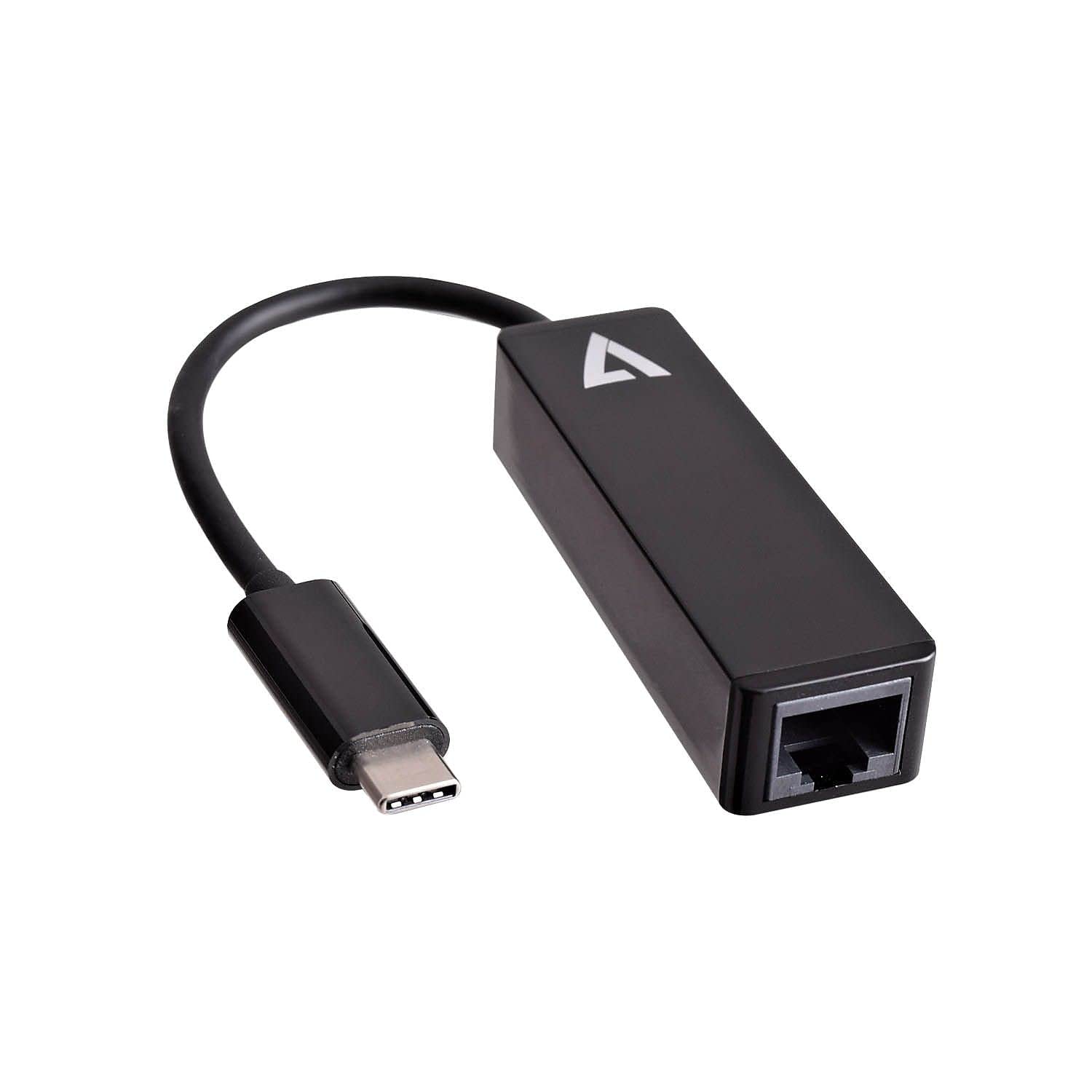 V7 V7Ucrj45 Blk 1N Network Adapter Usb C Gigabit Ethernet, Black