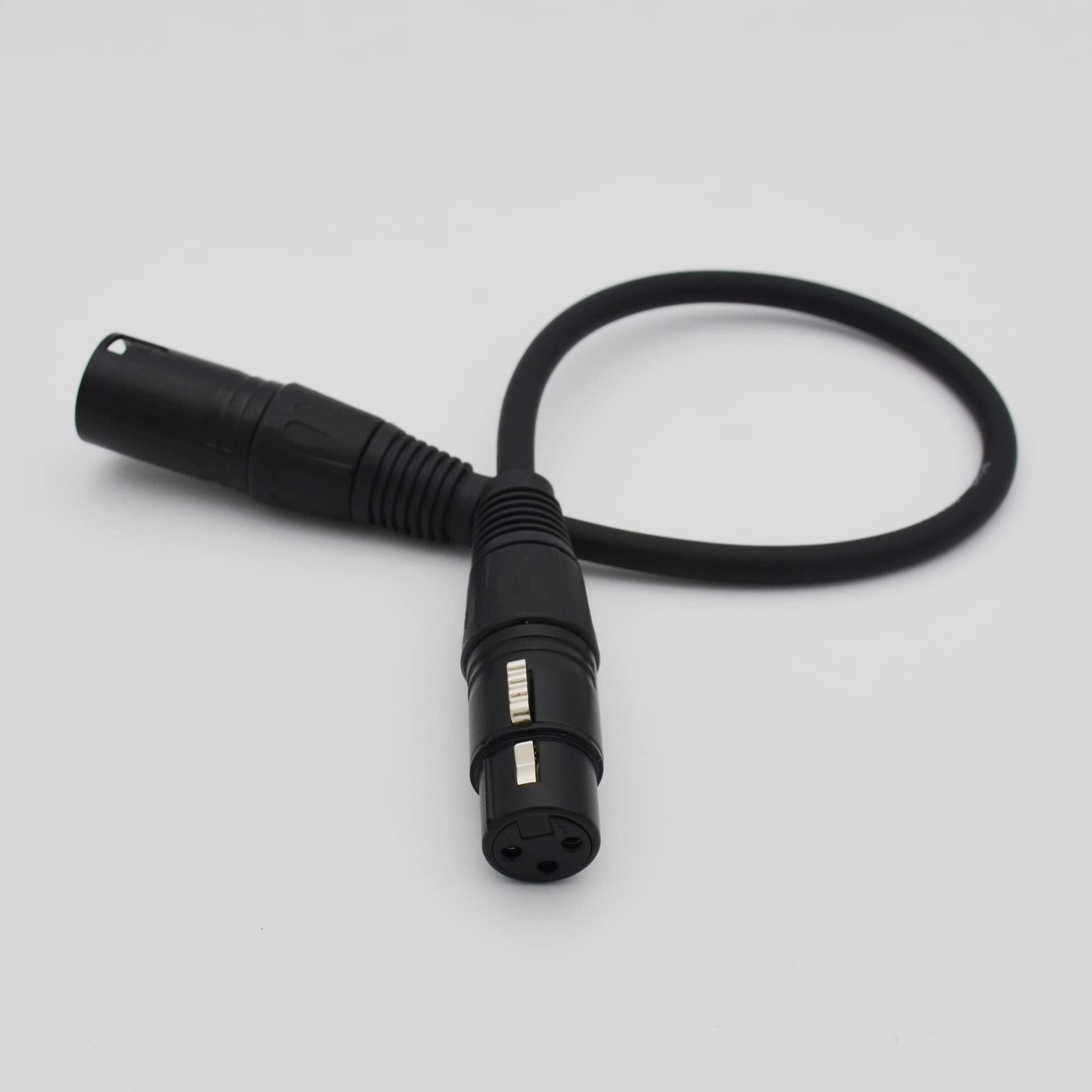 Czyuntuo Xlr Cable 1Ft Xlr Male To Female Black Balanced Microphone Cable   2 Pack