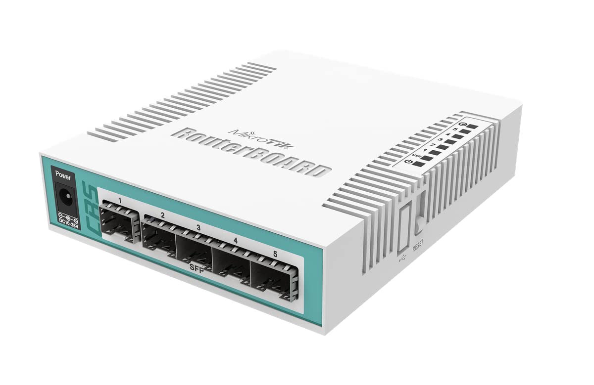 Mikrotik Cloud Router Switch With 1 Gigabit Ethernet / Sfp Combo Port And 5 Sfp Cages (Crs106 1C 5S)