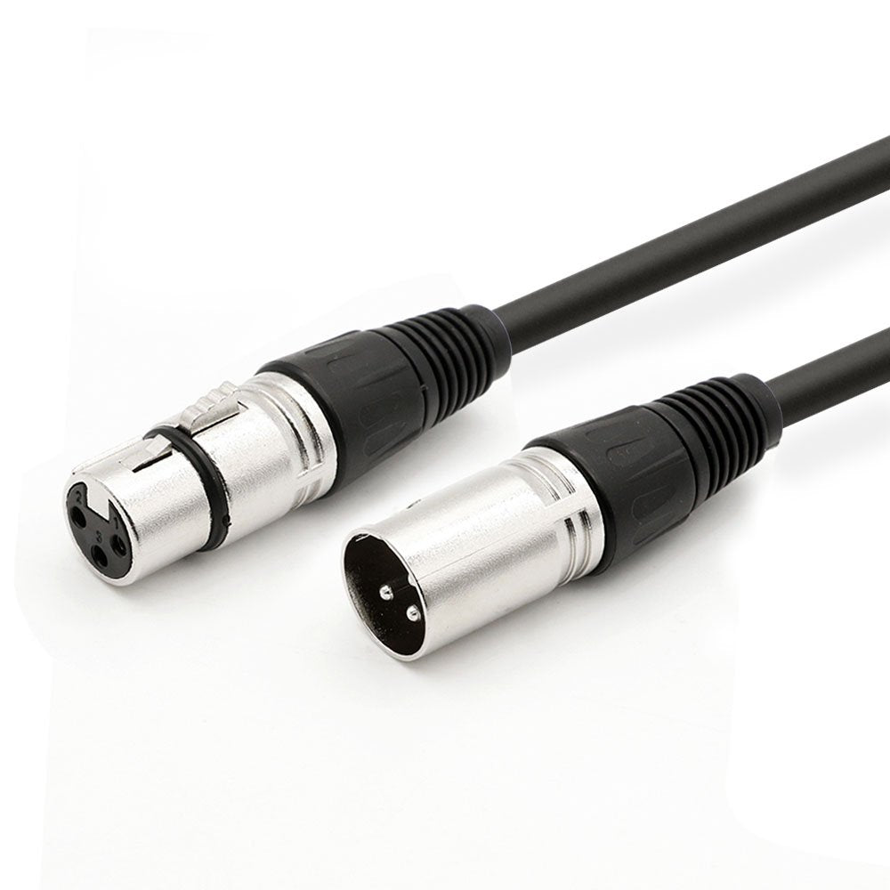DREMAKE Audio 25 Foot XLR to Speaker Snake Cable with Male to Female Balanced Jack for Microphone, Stage, DJ, Pro, Studio - Blac